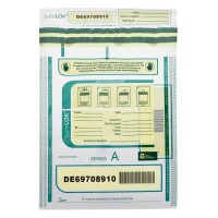 CONTROLTEK SAFELOK TAMPER-EVIDENT DEPOSIT BAGS 9" x 12" (100 PACK)
